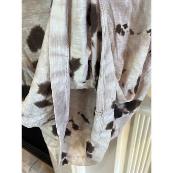 Vince Tie Dye T-Shirt Brown 3/4 Sleeve Chest Pocket Pullover Tee Size XS - Picture 6 of 6